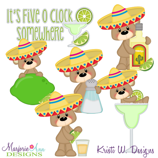 Margarita Monday SVG Cutting Files Includes Clipart - Click Image to Close